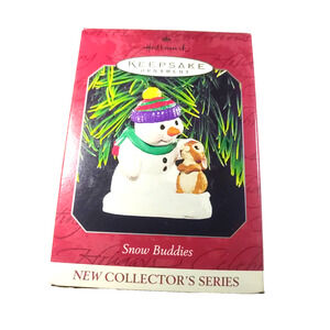 Hallmark Keepsake Ornaments Snow Buddies Snowman Rabbit 1998